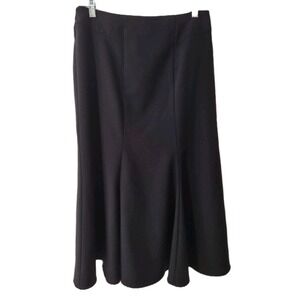 Apostrophe Black Skirt Womens Size 8 A-Line Stretch Career Office Work Lined Zip